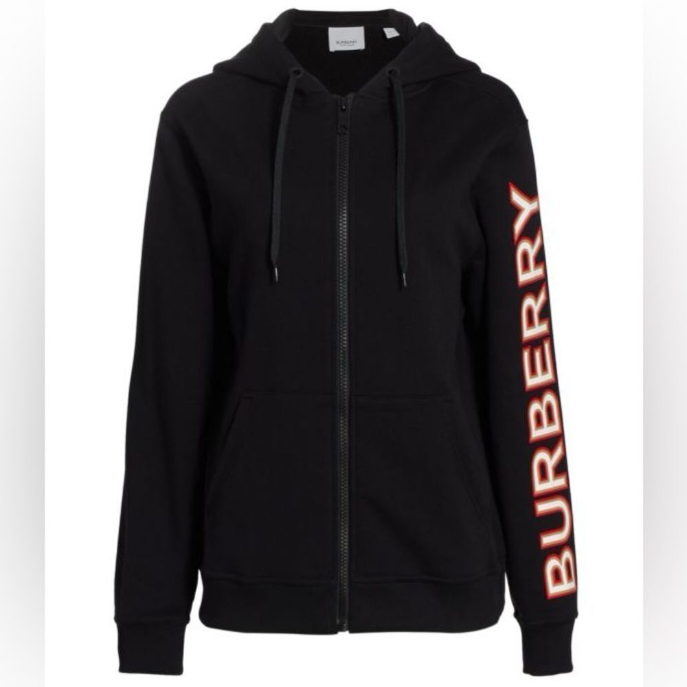 Burberry Oversized Zip Up Hoodie